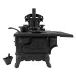 Black Mini Wood Cook Stove Set - Image 3