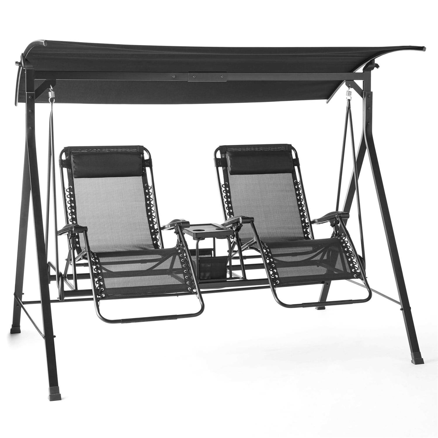 024AB204-AA1A-A90D-5AF5-FE99A6A3FF2F.jpg Mainstays Zero-Gravity Steel Porch Swing - Image 1