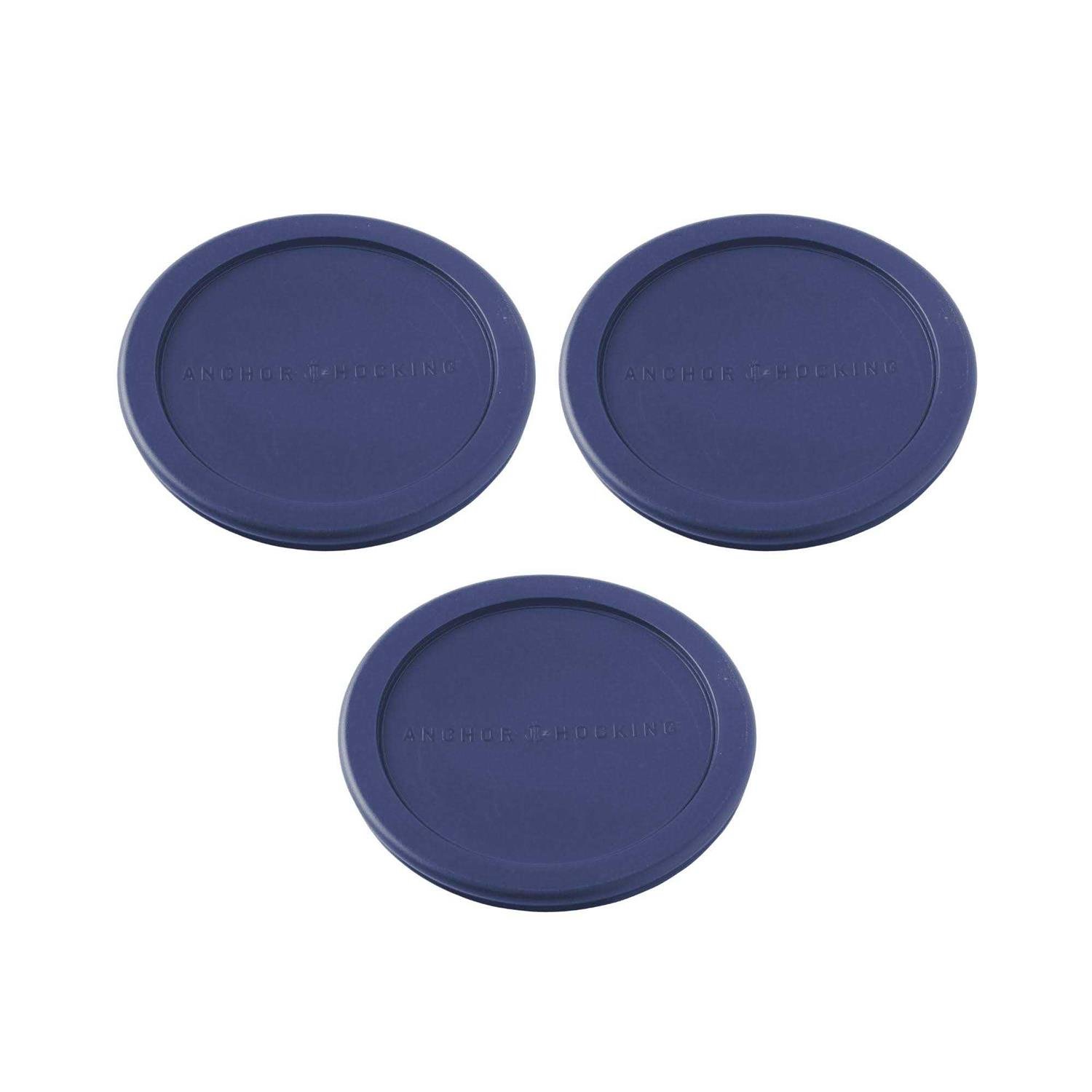 068B6F60-0EF0-BCF9-36FA-46A15BB5A638.jpg Anchor Hocking 4-Cup Round Food Storage Replacement Lids Set - Image 1