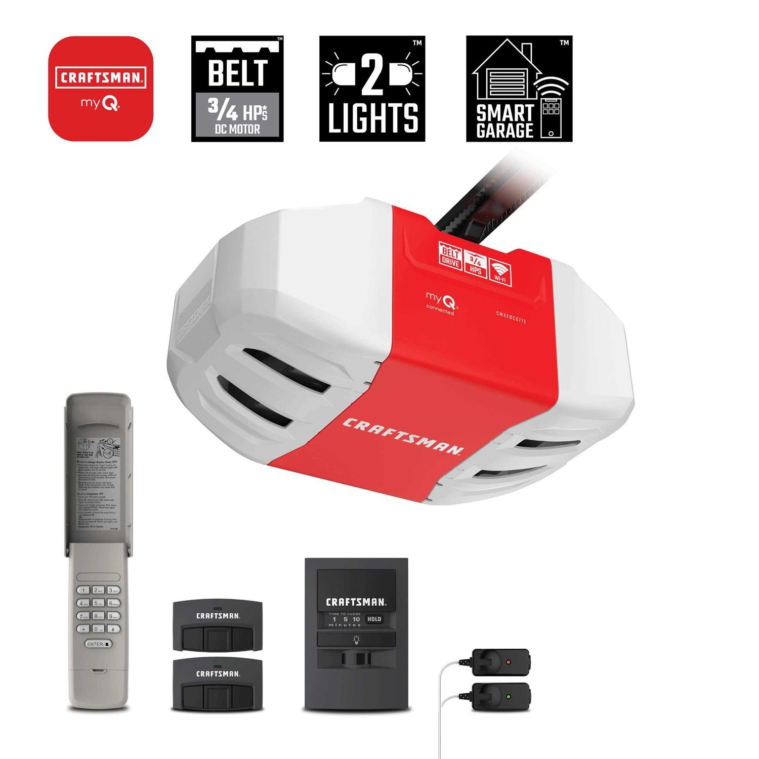 13E41EED-9E27-3A10-4A36-7A30FA2BAE6D.jpg CRAFTSMAN 3/4 Hps myQ Smart Belt Drive Garage Door Opener Wi-fi Compatibility CMXEOCG772 - Image 1