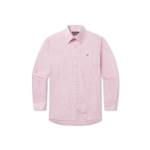 Dyer Performance Gingham Dress Shirt: Camelia & Wharf Purple - Image 2