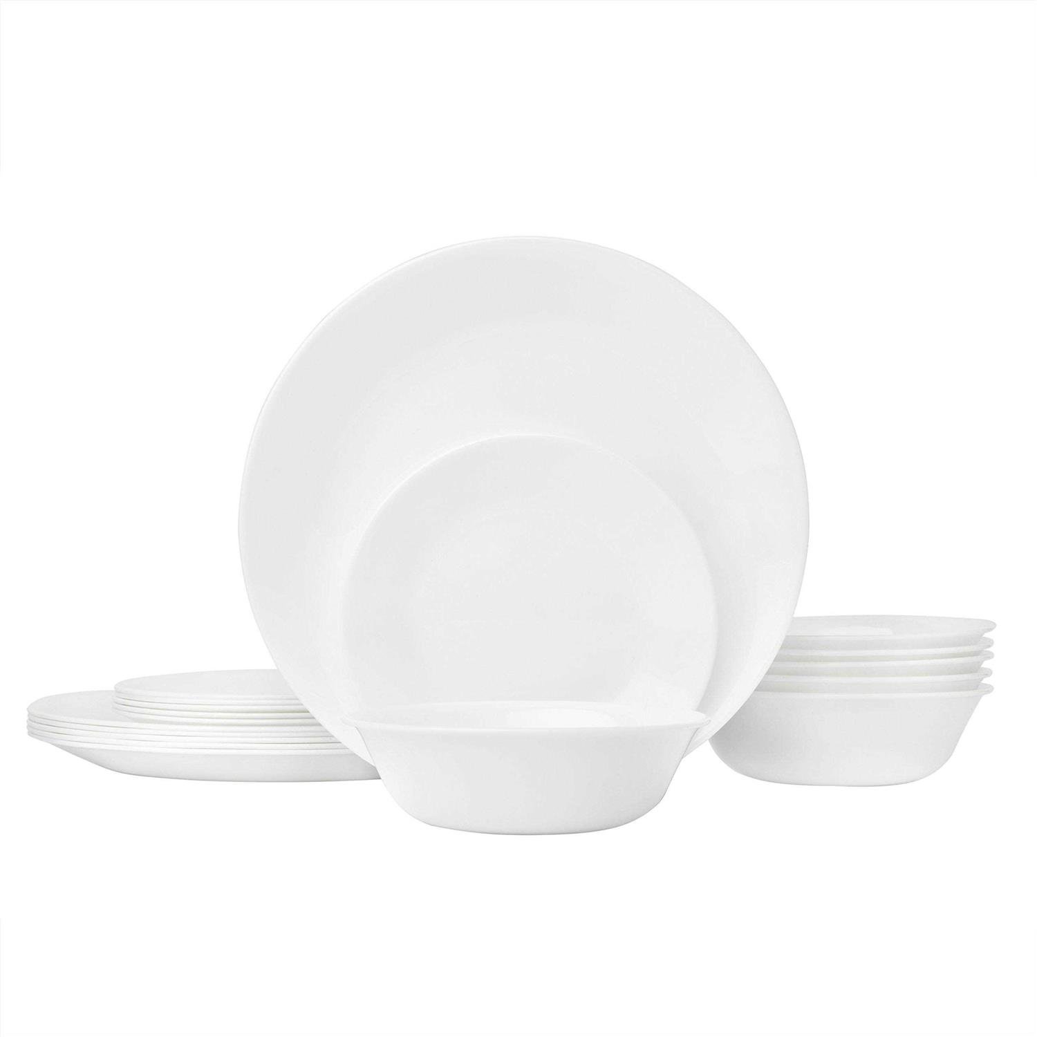 34CF6C70-05B5-2CB2-0637-42AF6417AF5C.jpg Corelle Winter Frost White 18-Piece Dinnerware Set - Image 1