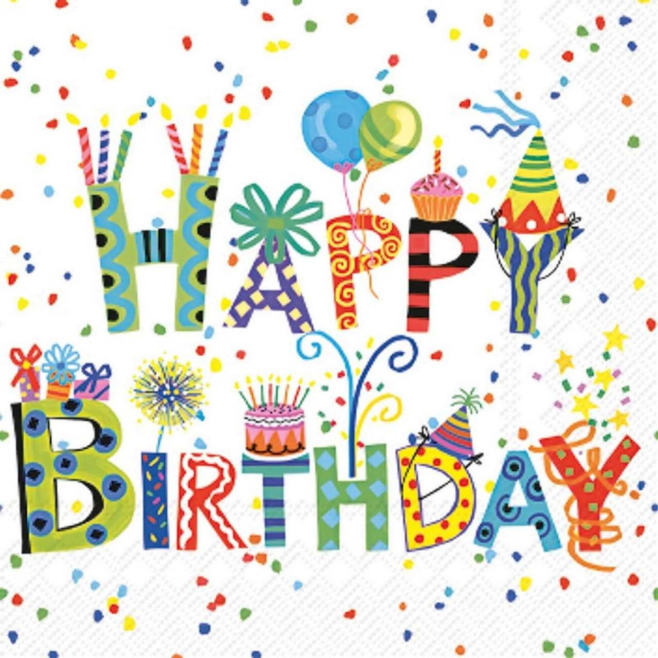 3FE739FA-8A0B-7CEA-9142-23DF1EC28C3F.jpg Boston International Happy Day Paper Napkins - Image 1