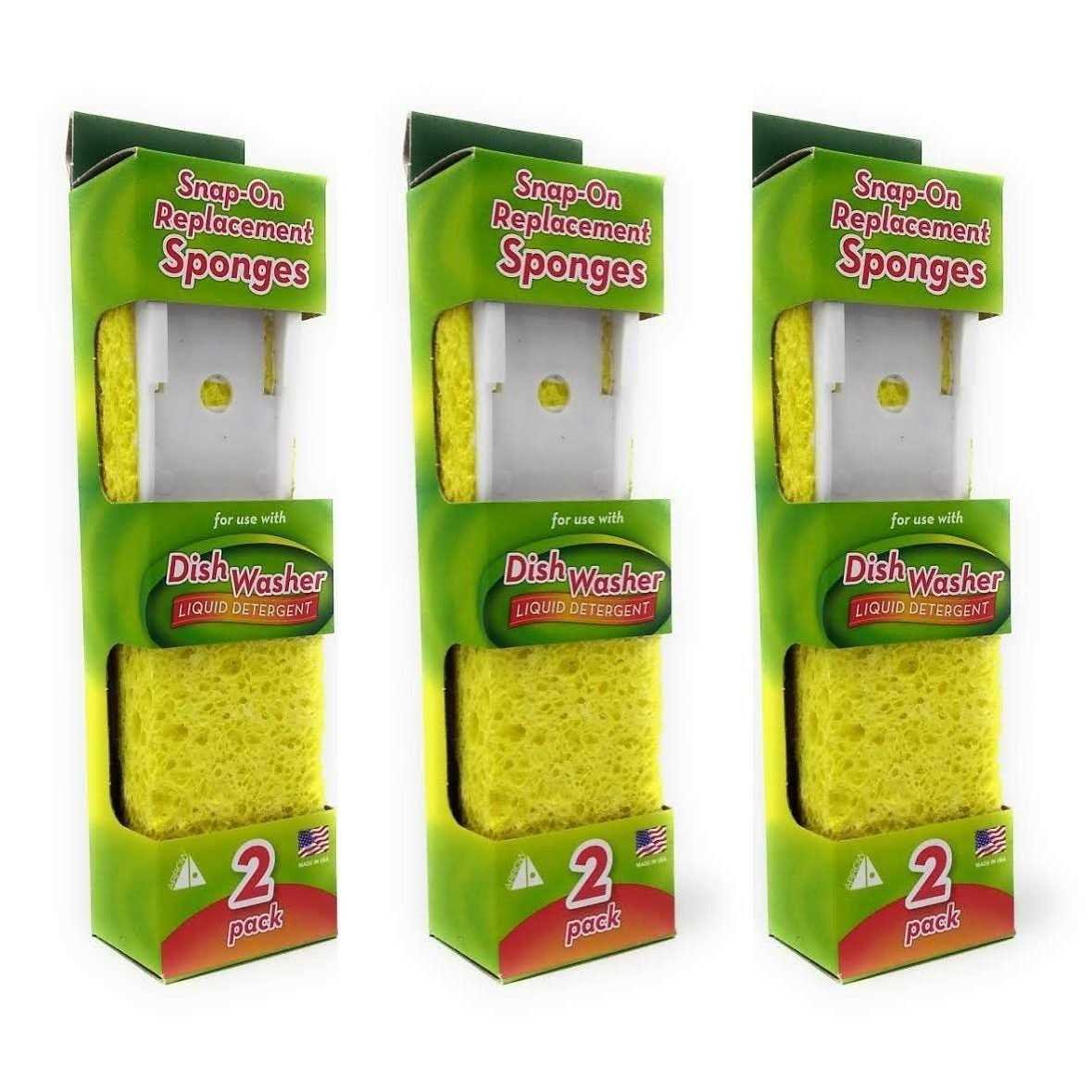 4796FE33-60C6-73DE-3D33-2E24705FD22E.jpg Arrow Home Products Arrow Dish Wand Sponge Refills 6 Pack Replacement Sponge Heads for Dish Wand - Image 1