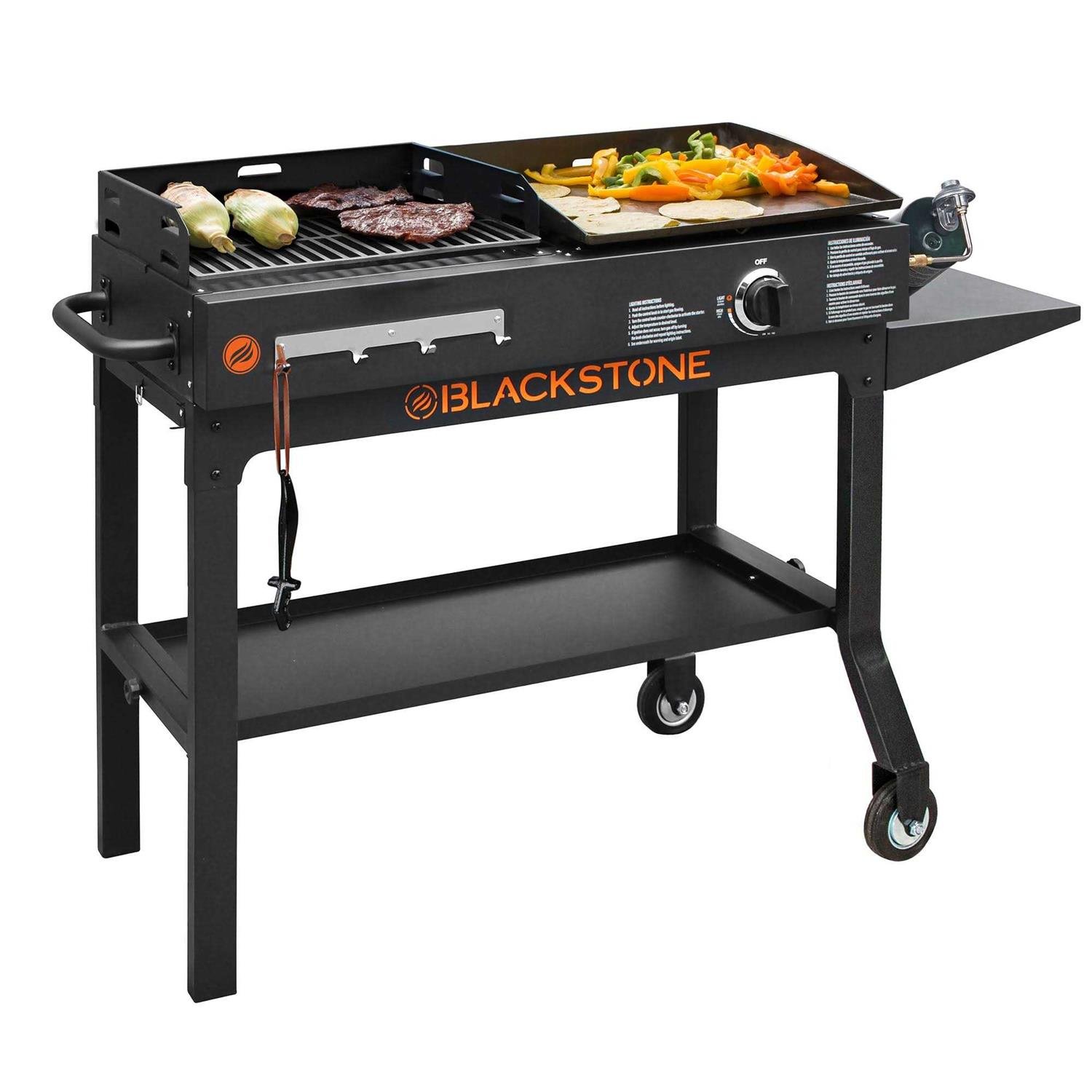543246E5-082B-8A2D-E15D-D6510841C2CA.jpg Blackstone Griddle & Charcoal Grill Combo - Image 1