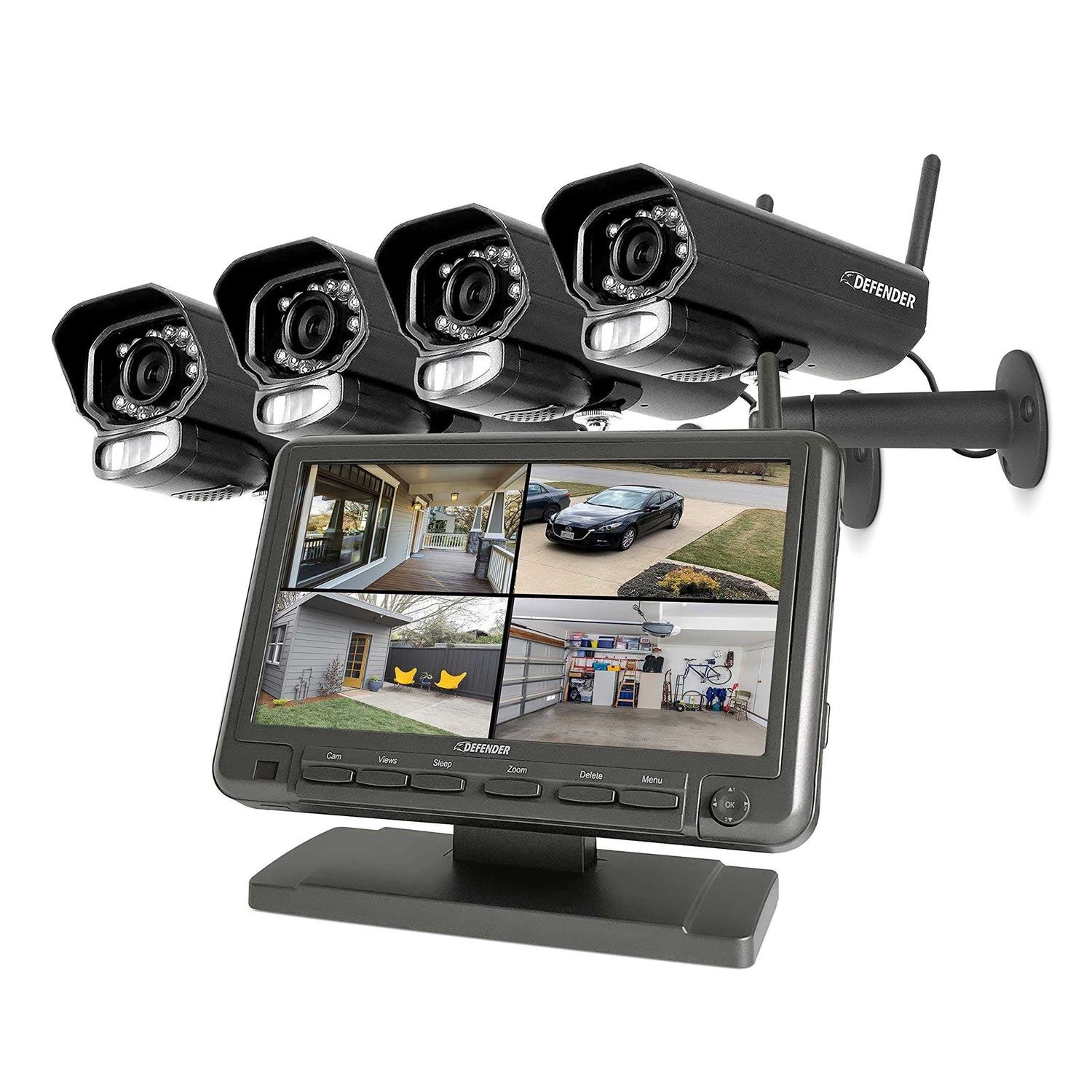 798375F5-637E-4928-10CC-BD77946054E7.jpg Defender PhoenixM2 Non Wi-Fi. Plug-in Power. Security Camera System with 7 Display Monitor and 4 Long-Range Night Vision Cameras - Image 1