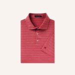 Newcastle Stripe Featherlight Polo- Rhubarb