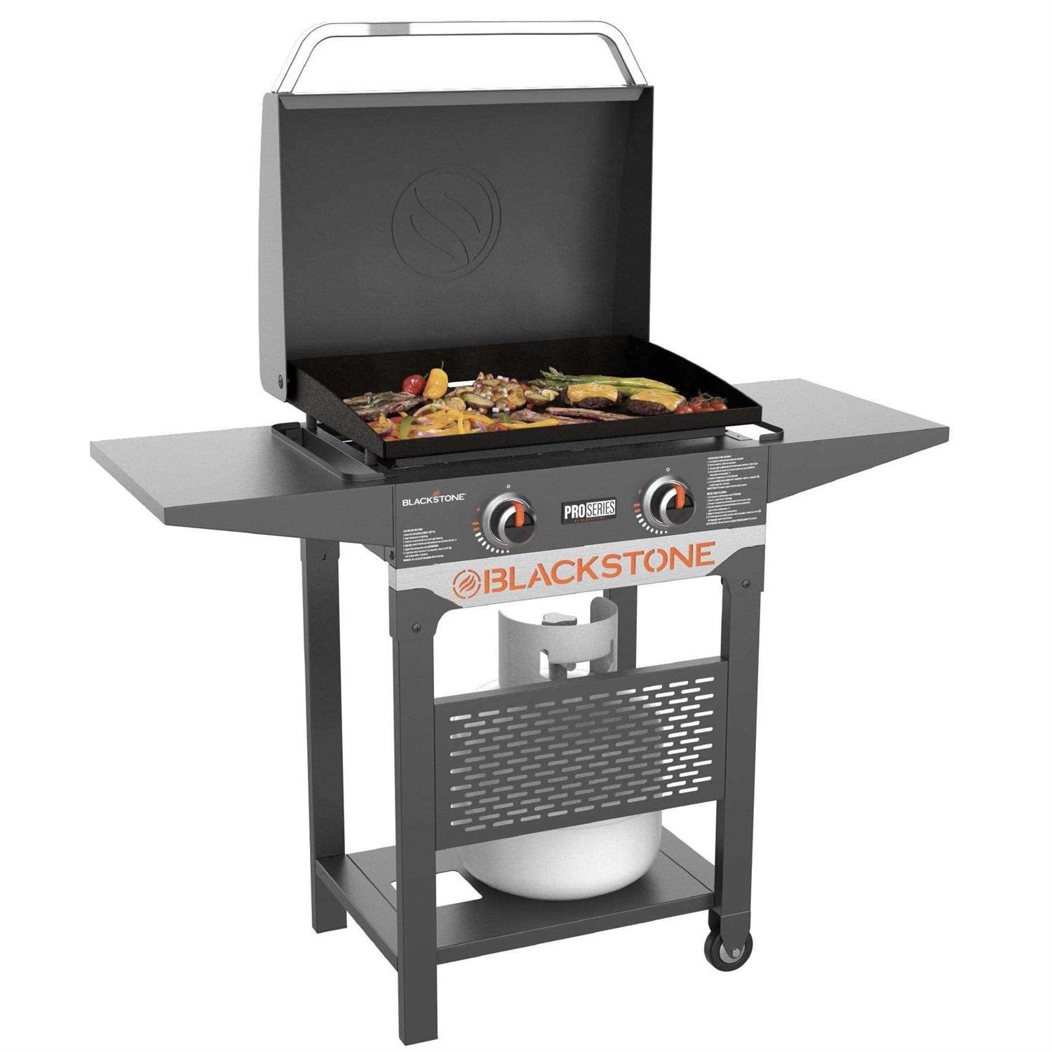 90D1A951-50D2-509D-80D6-D7116E5DD0D8.jpg Blackstone Pro Series 2 Burner 22 Propane Pedestal Griddle with Hood - Image 1
