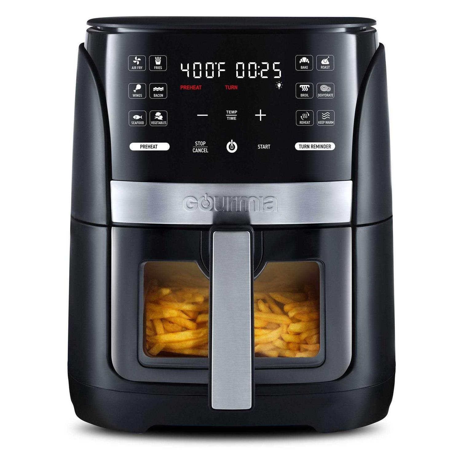 9B0C9DE3-9F9F-3E95-A303-A685157FF8B1.jpg New Gourmia 6-Qt Digital Window Air Fryer with 12 Presets & Guided Cooking - Image 1