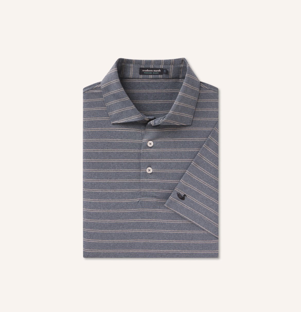 A1FB289B-D105-4AC4-9BFF-0EAE3F213489 Newcastle Stripe Featherlight Polo- Washed Lunar - Image 1