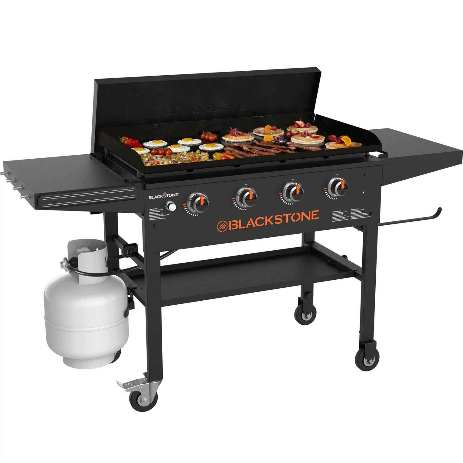 C213279A-6FAB-BA63-3F72-C871420393B9.jpg Blackstone 4-Burner 36 Griddle Cooking Station with Hard Cover - Image 1