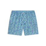 Harbor Swim Trunk - Hibiscus: Antigua Blue Tropical