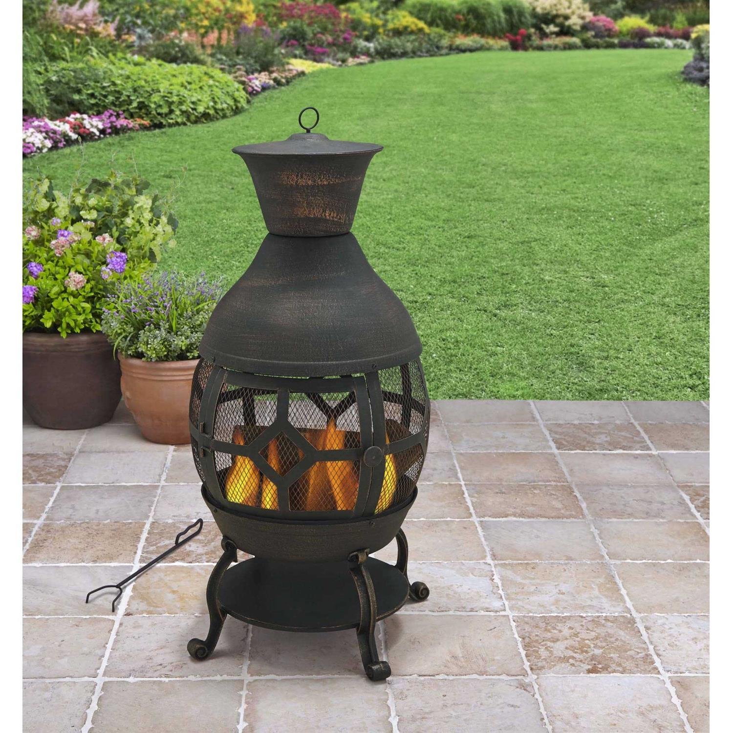 E0CA0B5D-4CEC-97D8-5990-3E06B546544D.jpg Better Homes and Gardens Wood-burning Cast Iron Chiminea - Image 1