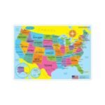 Ashley Productions 12 x 17 Double-Sided US Map Learning Mat - Image 3