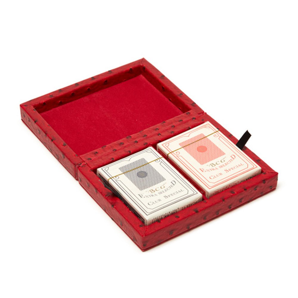E9F88EAD-D044-42A2-ABB6-491527117B6A Paige Poker Card Set | Red Ostrich - Image 1