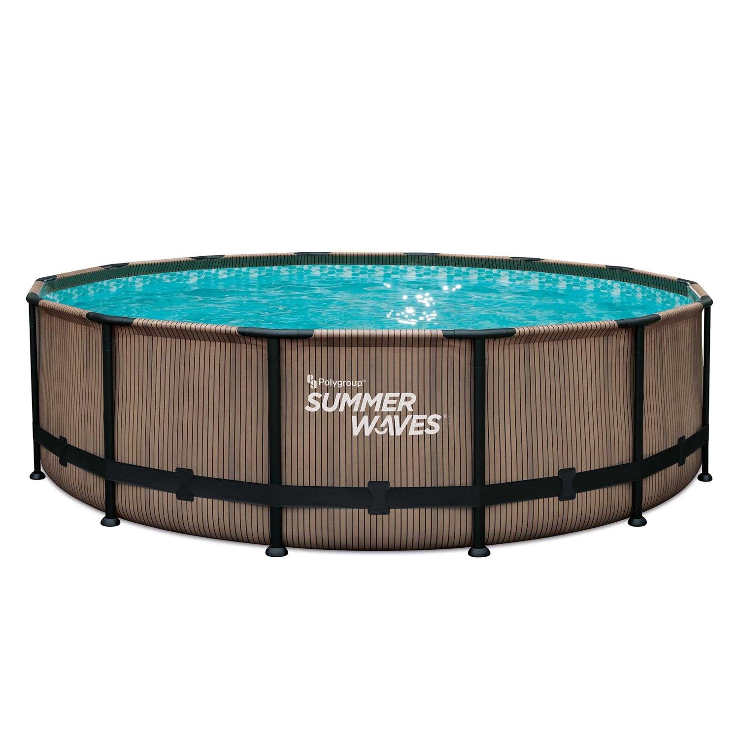 FD5EDAEC-0956-3E01-DDFC-BE9525F3A80D.jpg Summer Waves Elite Round Frame Above Ground Swimming Pool - Image 1