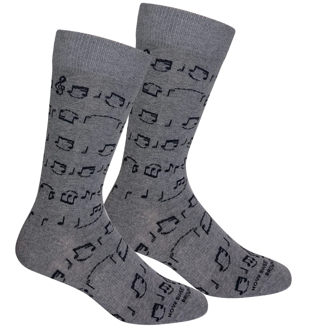 IMG-6475 Brown Dog Socks | Amazing Grace - Light Grey Heather - Image 1