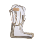 Jon Hart Clear Tall Boot Bag | Tan Coated Canvas