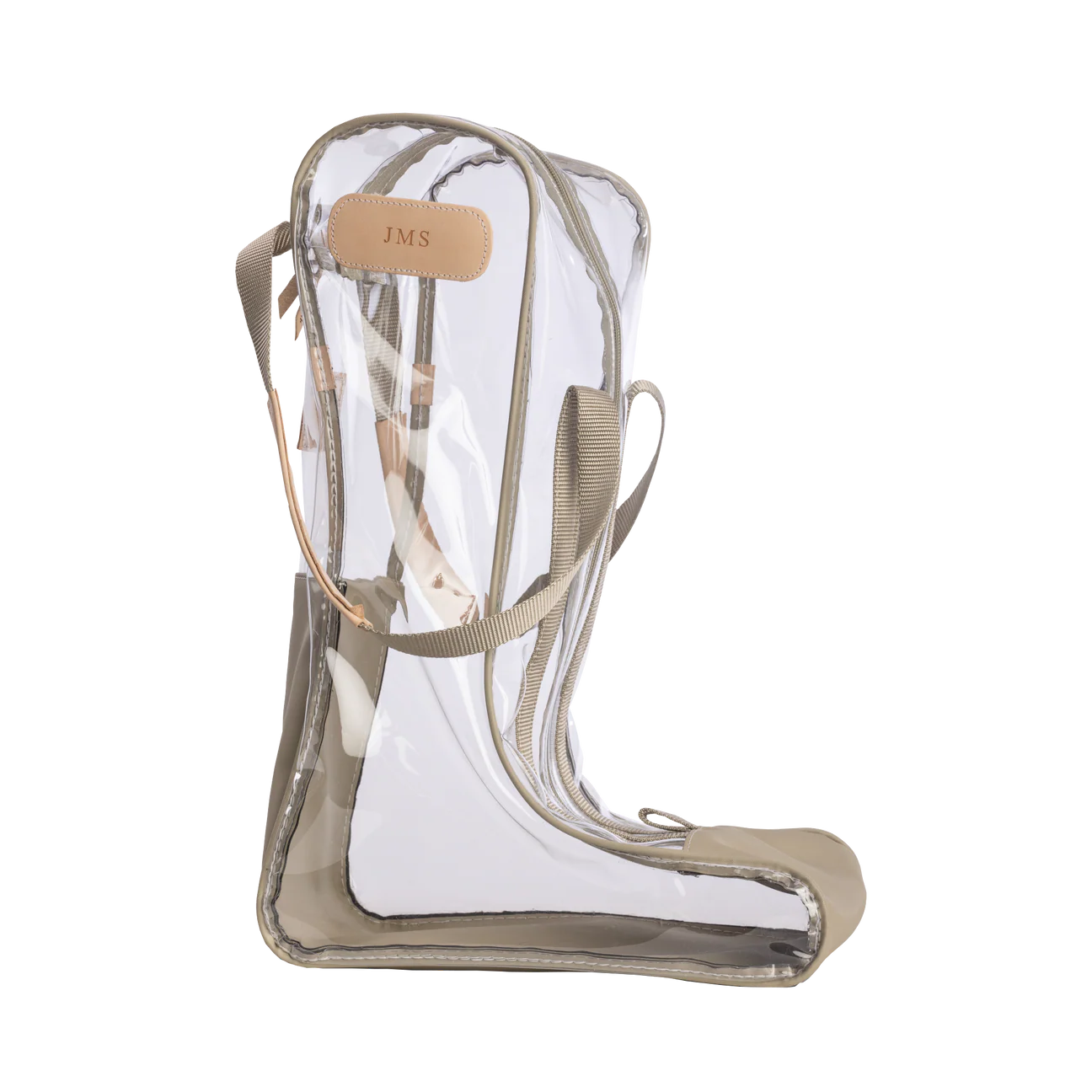 IMG-6958 Jon Hart Clear Tall Boot Bag | Tan Coated Canvas - Image 1