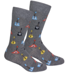 Brown Dog Socks | Electric - Light Grey Heather
