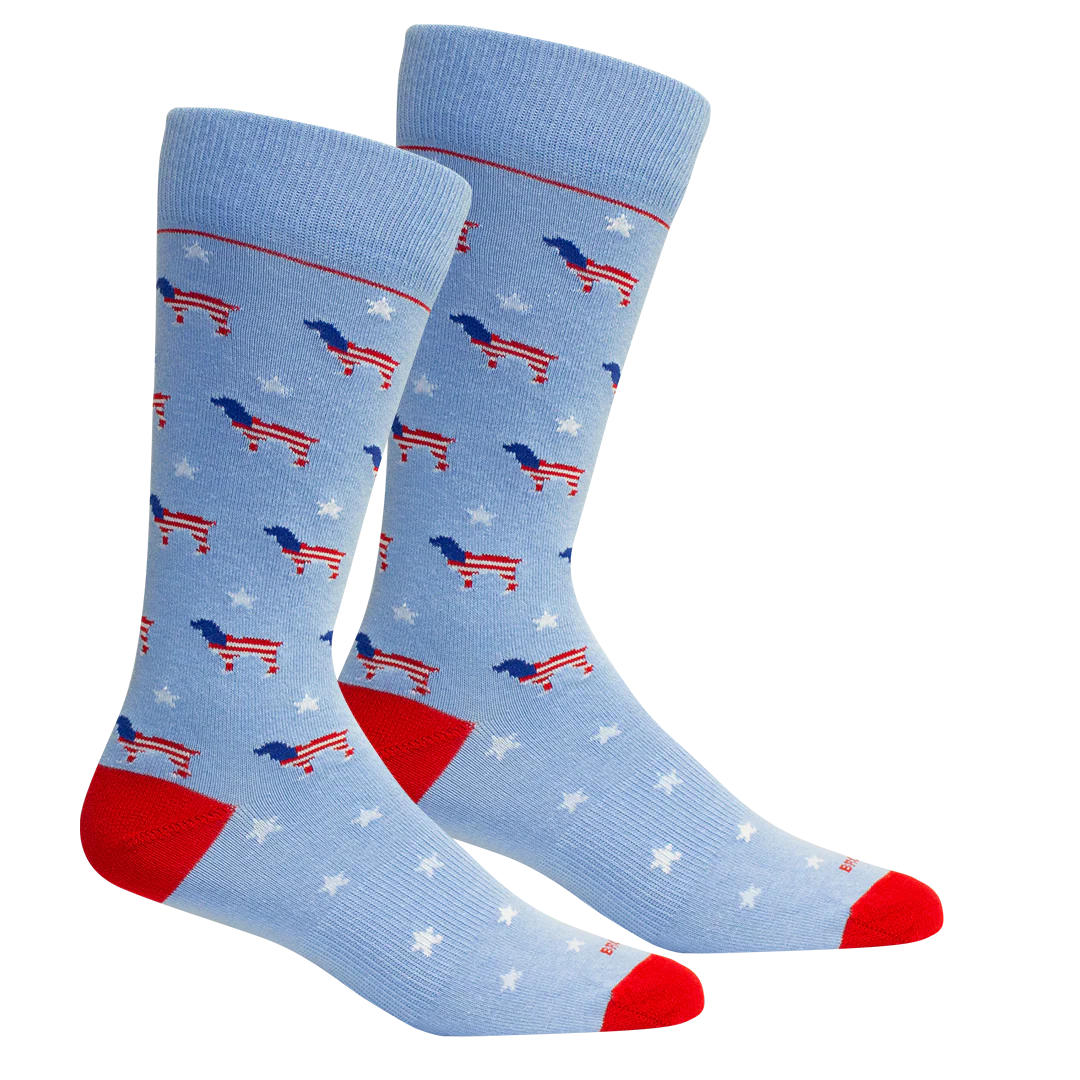 IMG-7367 Brown Dog Socks | Red, White & Beau - Della Blue - Image 1